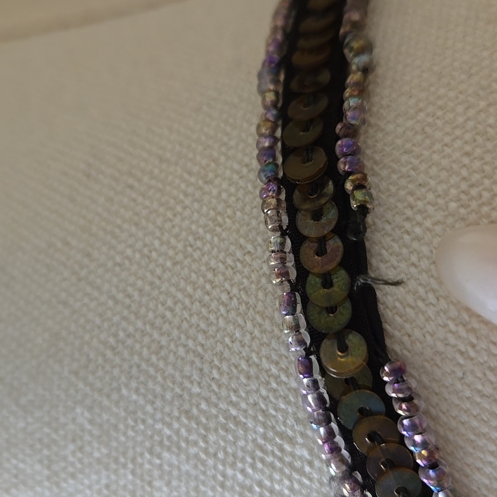 Vintage Papell Boutique Beaded Silk Slip Dress Brown 1920s Gatsby Evening Size 8 - Picture 6 of 10